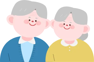 노인 부부 캐릭터