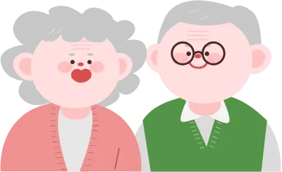 노인 부부 캐릭터