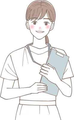 バインダーを持っている看護師のイラスト