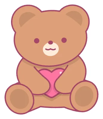 아기자기한 분홍색 스티커