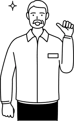 Senior white man pointing to himself with thumb