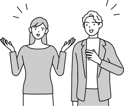 English conversation, Japanese woman speaking English with a white man