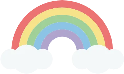 귀여운 무지개 구름
