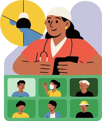 医療従事者向けキャラクターイラスト
