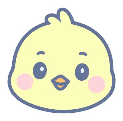 병아리 얼굴 일러스트