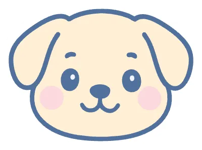 강아지 얼굴 일러스트