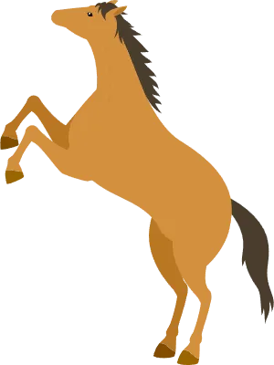 Simple vector illustration of a running horse