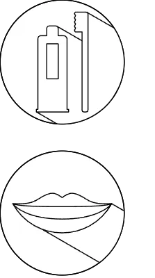 Circle icon with black shadow, aesthetic dentistry