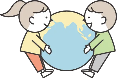 Boys and girls who love the earth. Image of global environmental protection.