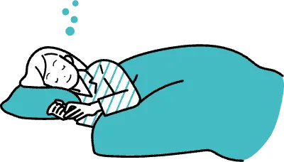 快眠の女性イラスト