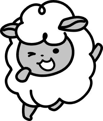 元気いっぱいの羊のイラスト