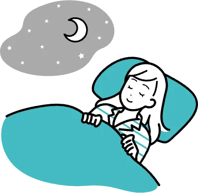 快眠女性イラスト