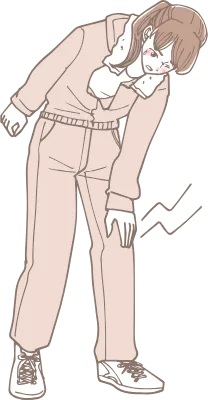 膝が痛い女性のイラスト