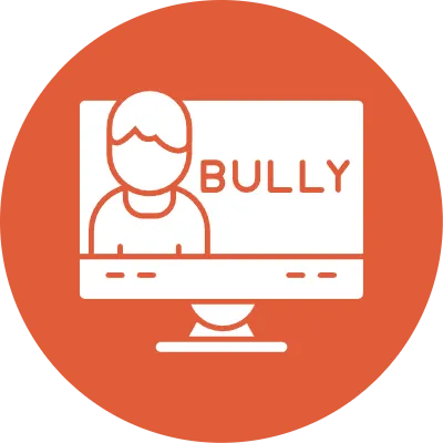 E-bullying Glyph Circle Icon