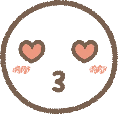 사랑 뽀뽀 쪽 츄 설렘 표정 이모티콘 도장