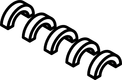 Isometric illustration of a simple line drawing of a track '400 meters'