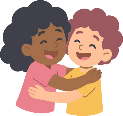 音楽と踊る子供たちのイラスト