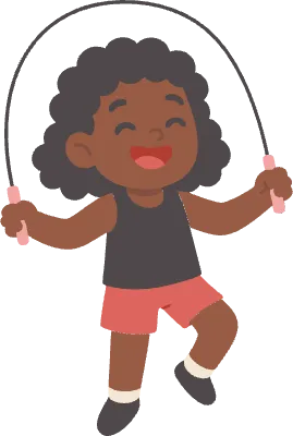 音楽と踊る子供たちのイラスト