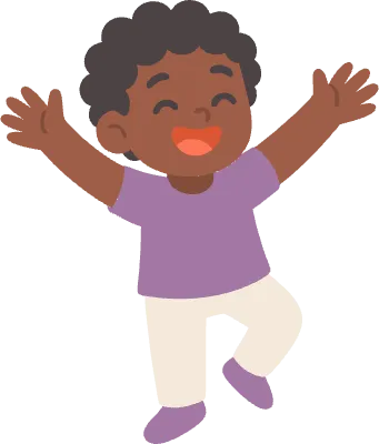 音楽と踊る子供たちのイラスト