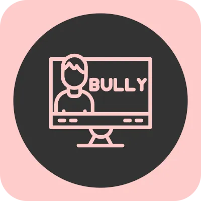 E-bullying Linear Round Icon