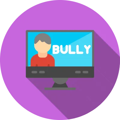E-bullying Flat Shadow Icon