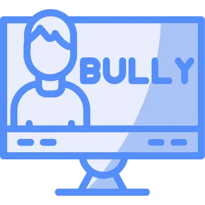 E-bullying  Line Filled Blue Icon
