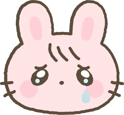 토끼 눈물 흘리는 표정