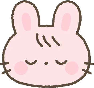 토끼 눈 감은 표정