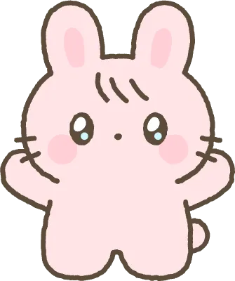 토끼 만세하고 있는 모습