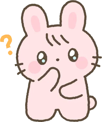 토끼 갸우뚱하는 모습