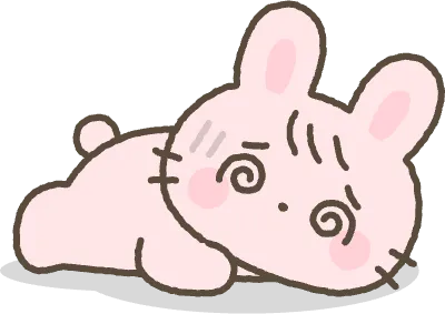 토끼 아파서 바닥에 쓰러져버린 모습