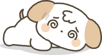 강아지 아파서 바닥에 쓰러져버린 모습