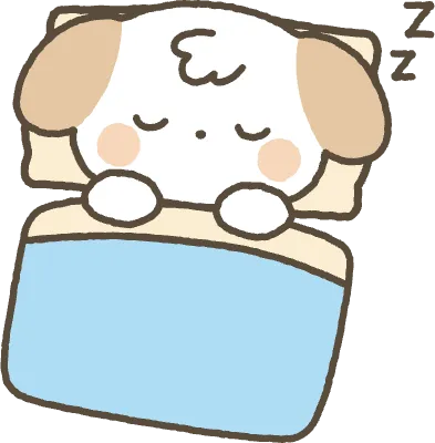 강아지 이불을 덮고 누워서 잠자고 있는 모습