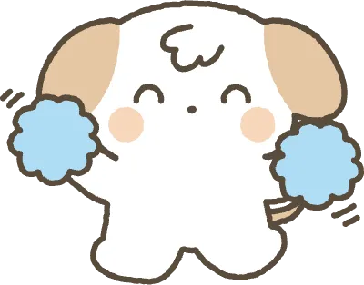 강아지 응원하는 모습