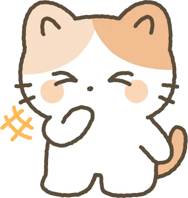 고양이 입을 가리고 웃는 모습