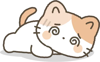 고양이 아파서 바닥에 쓰러져버린 모습