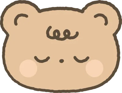 곰 눈 감은 표정