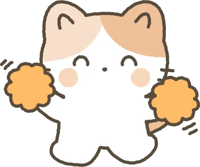 고양이 응원하는 모습