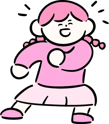 마루가족 하나짱 힘차게 기뻐하는 모습