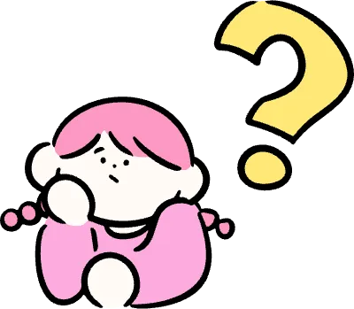 마루가족 하나짱 턱을 괴고 고민하고 있는 모습