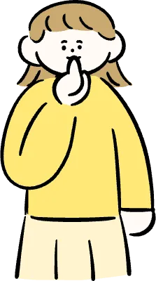 마루가족 유리씨 입에 손가락을 대고 조용히하라는 포즈를 하는 모습