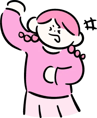 마루가족 하나짱 배를 잡고 크게 웃는 모습