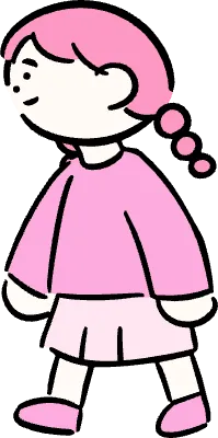 마루가족 하나짱 걸아가고 있는 옆모습