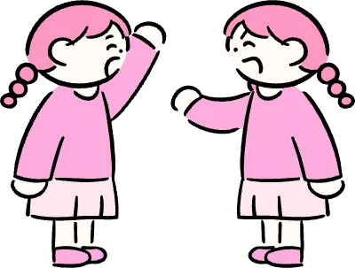 마루가족 하나짱 웃으며 서로 대화하고 있는 모습