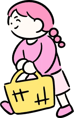 마루가족 하나짱 쇼핑 바구니를 들고 장을 보는 모습