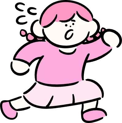 마루가족 하나짱 땀을 흘리며 달려가는 모습