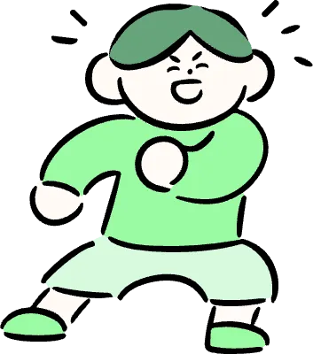 마루가족 하루짱 힘차게 기뻐하는 모습