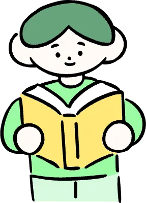 마루가족 하루짱 책을 읽고 있는 모습