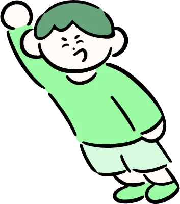 마루가족 하루짱 주먹을 들며 응원하고 있는 모습