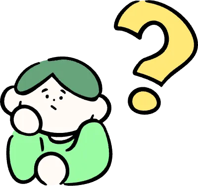 마루가족 하루짱 턱을 괴고 고민하고 있는 모습